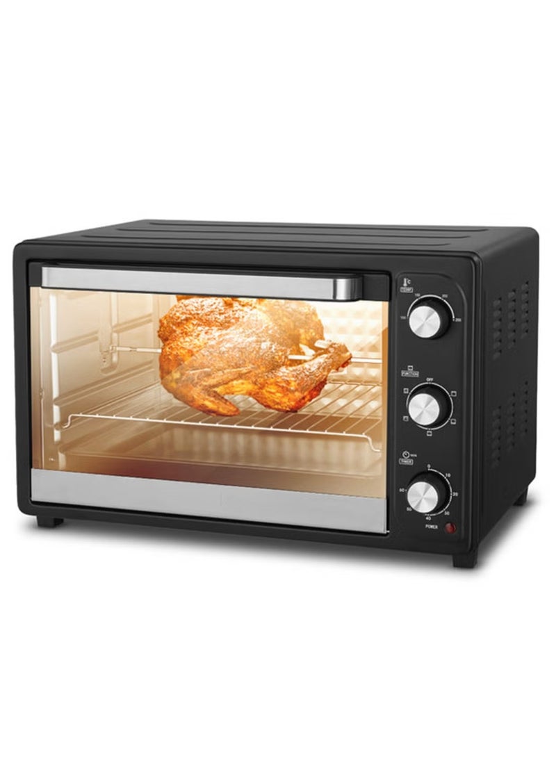 Microplus Electric Oven 21L | 1380W | Rotisserie Function | Adjustable Temp 100–250°C | 6 Heating Stages | 60-Min Timer | Stainless Steel PS-8321 - Image 1